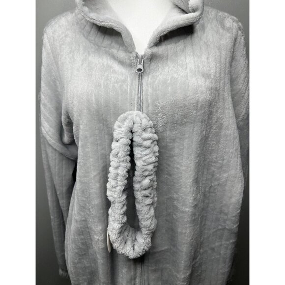 Life Rocks XL Gray Hooded Zip-Up Jacket With Headband Accessory - Picture 7 of 15